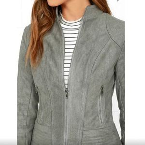 BB Dakota Small Grey Suede Fashion Jacket
